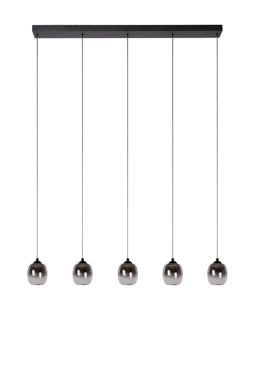 Lucide TAMINO - Pendant light - LED Dim. - 5x5,6W 3000K - Black - turned off